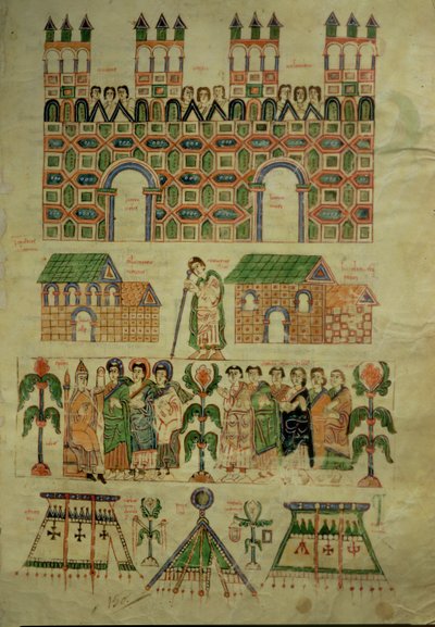 Il Concilio di Toledo, dal Codice Consiliare di Abelda da Spanish School