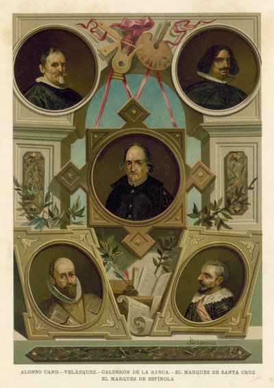 Famosi personaggi storici spagnoli del XVII secolo da Spanish School