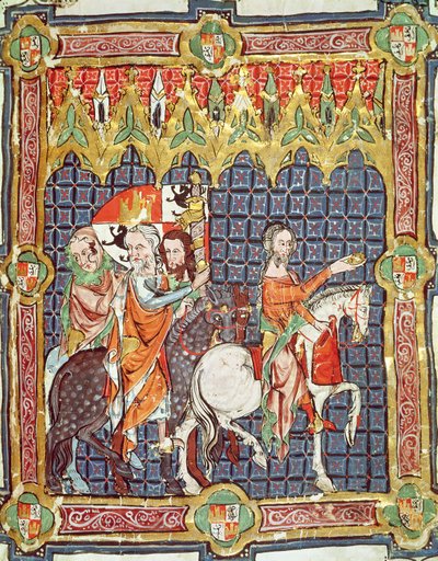 Alfonso VII e sua moglie, Berenguela di Barcellona, condotti a incontrare l
