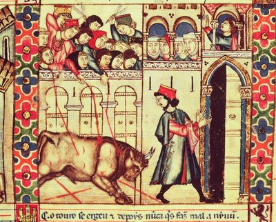 Fol.200r Morte di un toro nell