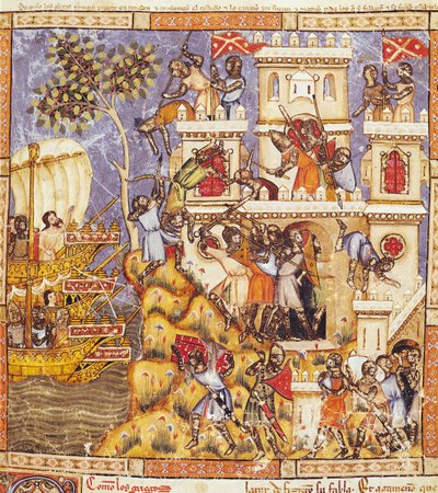 Fol.30r Lo sbarco dei Greci, l