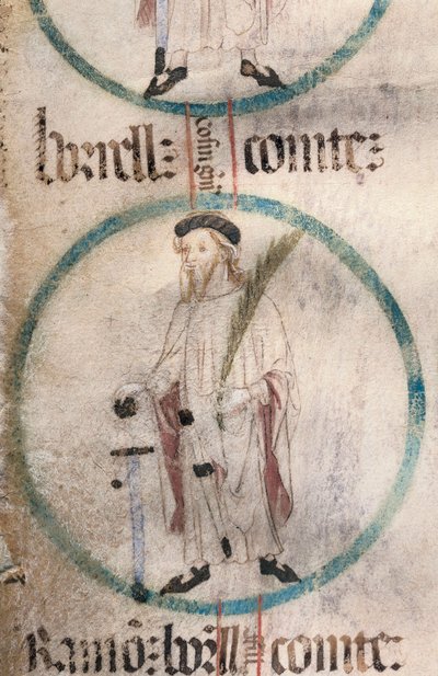 Ritratto di Borrell II (934-992), Conte di Barcellona (miniatura) da Spanish School