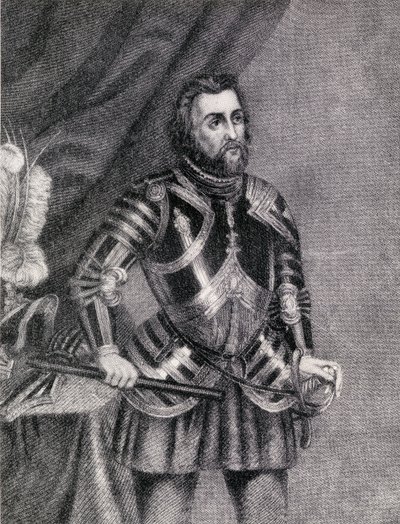 Hernán Cortés, Marchese della Valle di Oaxaca (1485-1547) da Spanish School