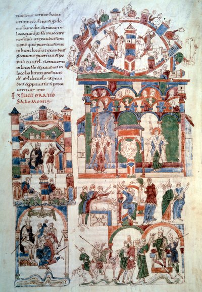 Storia di Salomone: il re Salomone riceve il tributo da Spanish School