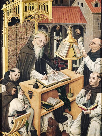 Interno di uno scriptorium, Scuola di Segovia da Spanish School