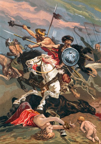 Invasione dei barbari in Spagna da Spanish School