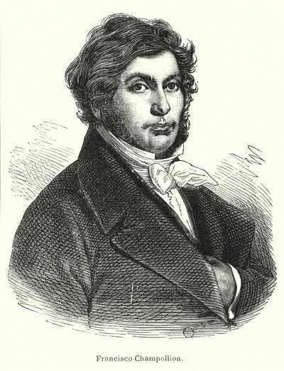 Jean-Francois Champollion, studioso francese, filologo e decifratore di geroglifici egizi da Spanish School