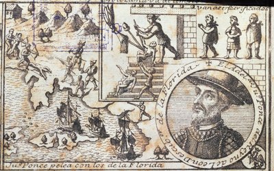 Juan Ponce combatte i nativi della Florida da Spanish School