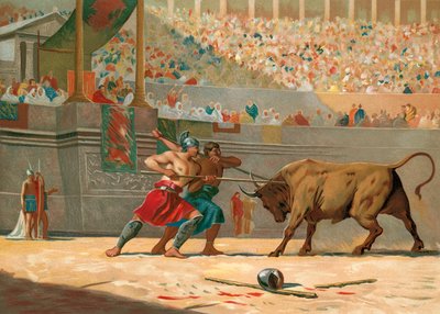 Giulio Cesare che guarda uno spettacolo circense da Spanish School