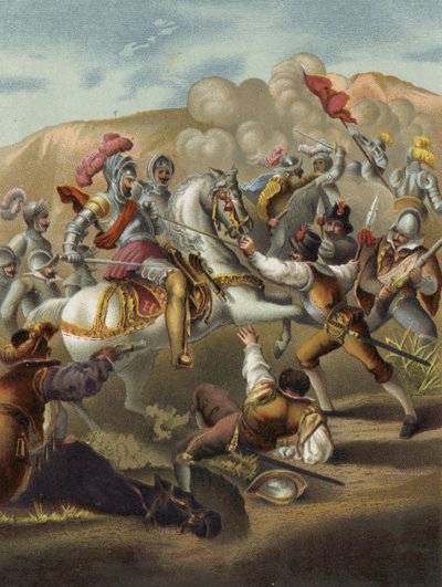 Re Luigi XII di Francia alla battaglia di Agnadello, Italia, 1509 da Spanish School