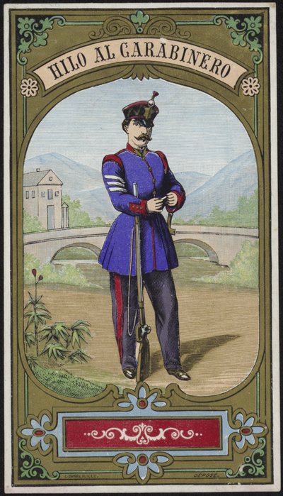 Etichetta per filo dei poliziotti da Spanish School