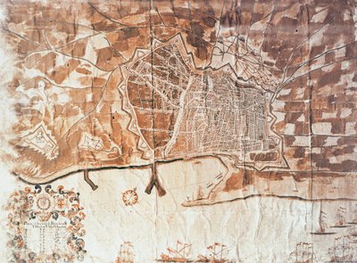 Mappa della città di Barcellona, 1697 da Spanish School