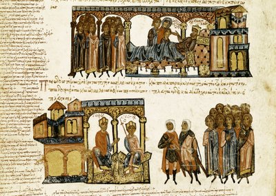 Miniatura da "Synopsis historiarum" o "Cronache bizantine" (Storie dei re bizantini e degli eventi dall
