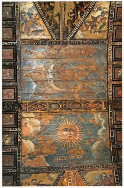 Soffitto dipinto del santuario di Nostra Signora degli Eremiti ad As Ermidas, Galizia, Spagna. XVII secolo da Spanish School