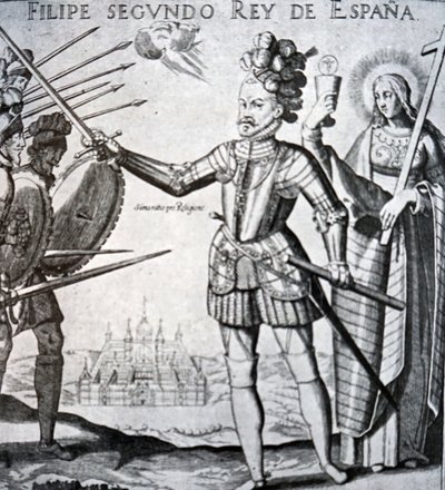 Filippo II di Spagna da Spanish School