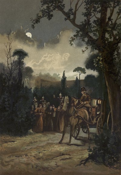 Papa Pio IX lascia Roma, 1848 da Spanish School