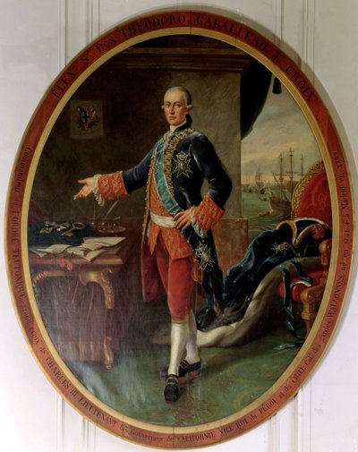 Ritratto di Caballero Teodoro de Croix, viceré del Perù e del Cile da Spanish School