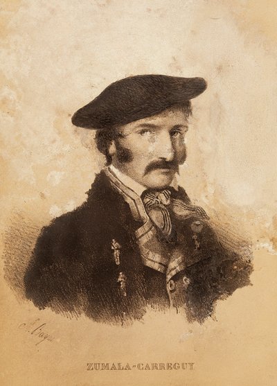 Ritratto di Tomas Zumalacarregui (1788-1835), personaggio della Campagna Spagnola o Guerra d