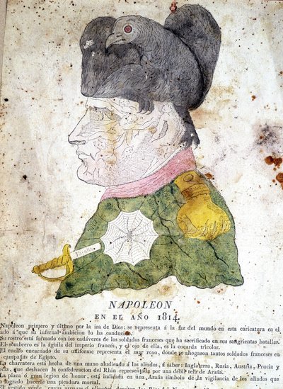 Caricatura spagnola di Napoleone I da Spanish School