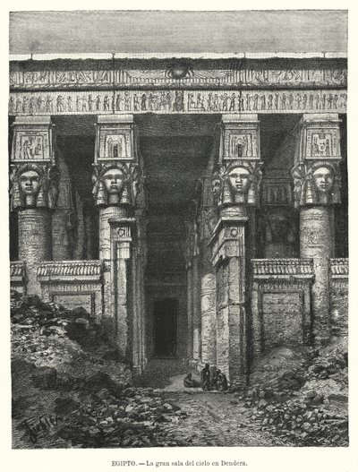 Tempio di Hathor, Dendera, Egitto da Spanish School