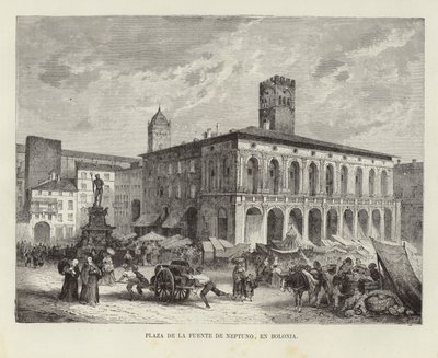 La Fontana di Nettuno a Bologna, Italia da Spanish School