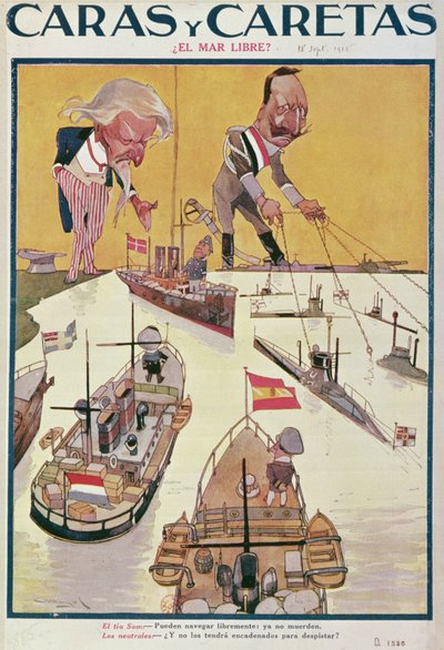 Il Kaiser e Zio Sam al tempo della Prima Guerra Mondiale, 1915 da Spanish School