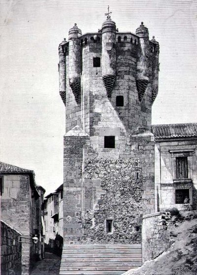 La torre del custode delle chiavi, costruita c.1480 in Plazuela de Menores, Salamanca da Spanish School