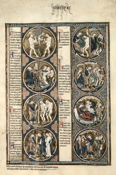 La Bibbia Moralisee di Toledo f.7v da Spanish School