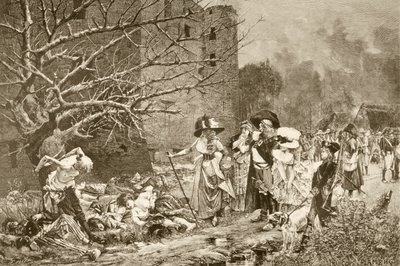 Il massacro di Machecoul, Francia, durante la Rivoluzione Francese, dopo un dipinto di Francois Flameng, da 