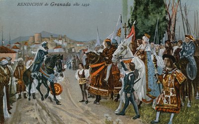 La resa di Granada, 1492 da Spanish School