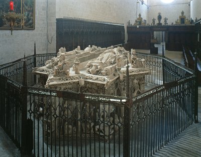 Tomba di Juan II di Castiglia (1405-54) e Isabel del Portogallo (marmo) da Spanish School