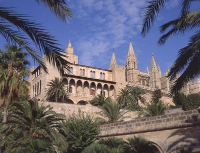 Veduta del Palazzo de La Almudaina, Palma di Maiorca da Spanish School