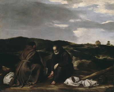 Due Monaci in un Paesaggio, c.1645 da Spanish or Italian School