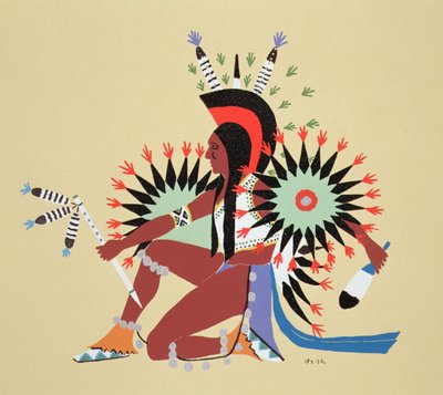 Asah Dancing (stampa pochoir) da Spencer Asah