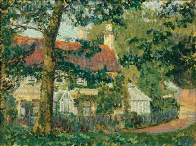 Un cottage dal tetto rosso, Somerset, 1909-10 da Spencer Frederick Gore