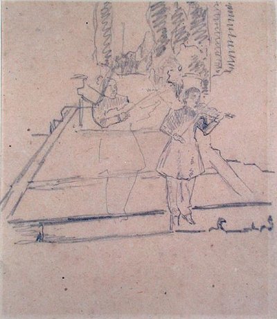 I musicisti ai riflettori, c.1910 da Spencer Frederick Gore