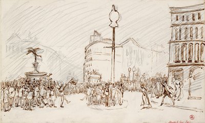 Scena di strada - Piccadilly Circus da Spencer Gore