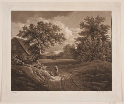 Paesaggio con Due Contadini che Parlano da Søren Henrik Petersen