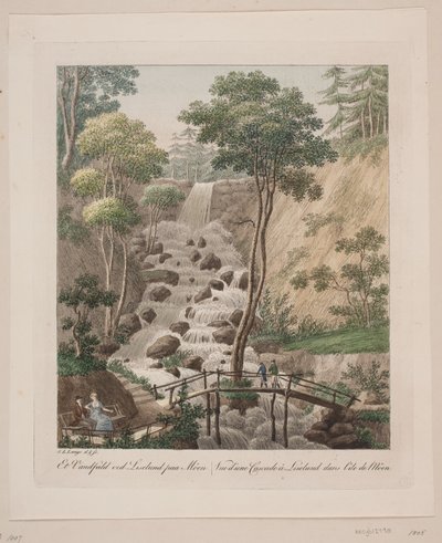 Una cascata a Liselund su Møn da Søren L. Lange
