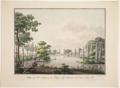 Vista della residenza di campagna del Sig. Conferenziere Classen fuori dalla Porta Orientale di Copenaghen da Søren L. Lange