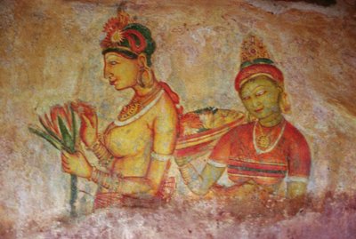 Le Danzatrici delle Nuvole, dalla Fortezza di Roccia (dettaglio) da Sri Lankan School