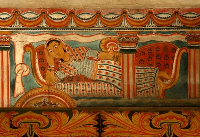 Affresco nella Casa delle Immagini del Tempio Subdharama, Dehiwala da Sri Lankan School
