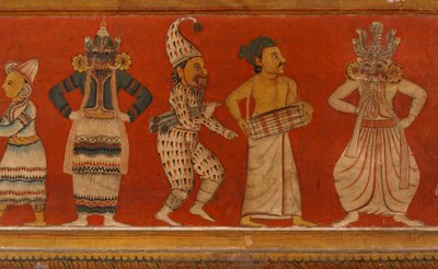 Dipinto murale nella Casa delle Immagini del Tempio Subdharama, Dehiwala da Sri Lankan School
