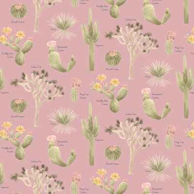 Motivo cactus del deserto del Mojave da Stacy Hsu
