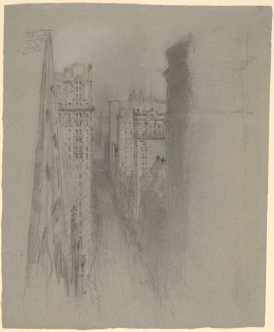 Nord su Broadway dalla Trinity Church da Stanford White