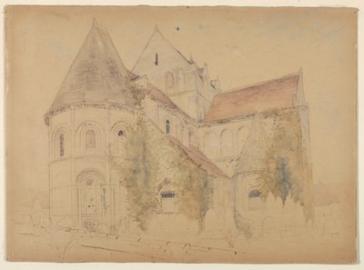 Schizzo della chiesa di San Nicola, Caen, Francia da Stanford White
