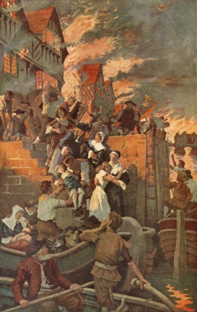 Il grande incendio di Londra da Stanhope Alexander (after) Forbes