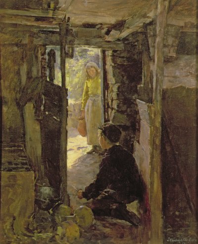 Alla porta del cottage da Stanhope Alexander Forbes