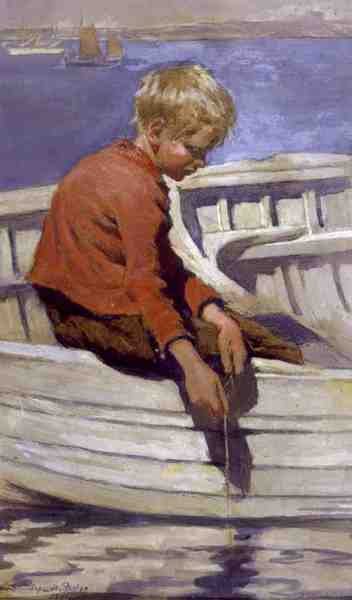 Ragazzo che pesca da Stanhope Alexander Forbes