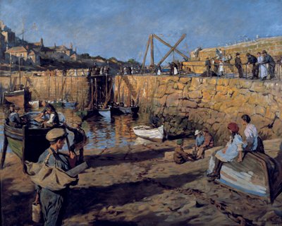 Preparativi, porto di Mousehole da Stanhope Alexander Forbes